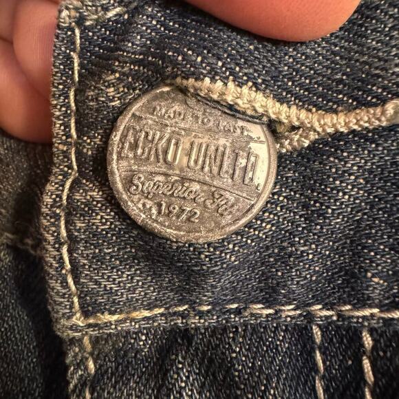 Vintage Ecko Ultd Jeans Mens 42x32 Baggy Y2K Skull Patch Street Retro Grunge - Picture 10 of 10